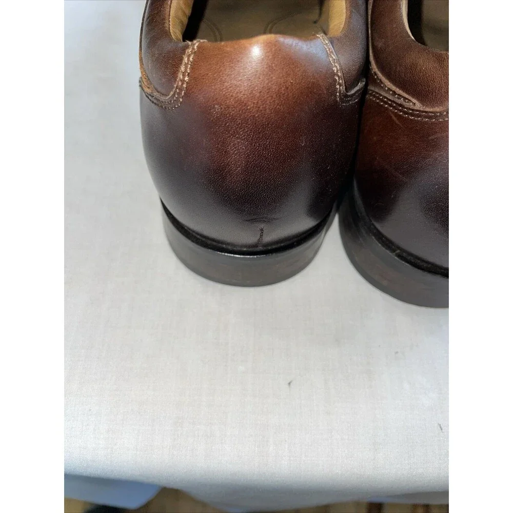 Vionic Captoe Dress Shoes Mens Size 9.5 M Brown Leather Oxfords Block Heels